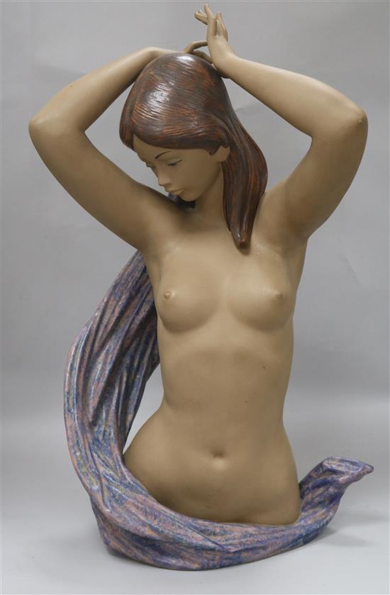 A Lladro figure of a nude torso height 58cm